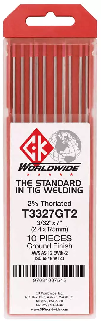 .020" 2% Thoriated Tungsten Electrodes | CK - Weld Shop Supply