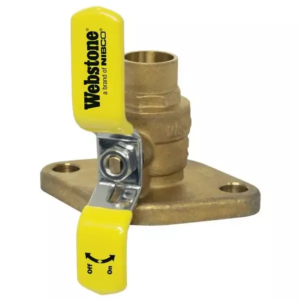 1-1/4, Brass Circulator Flange with Ball Valve, Less Drain.