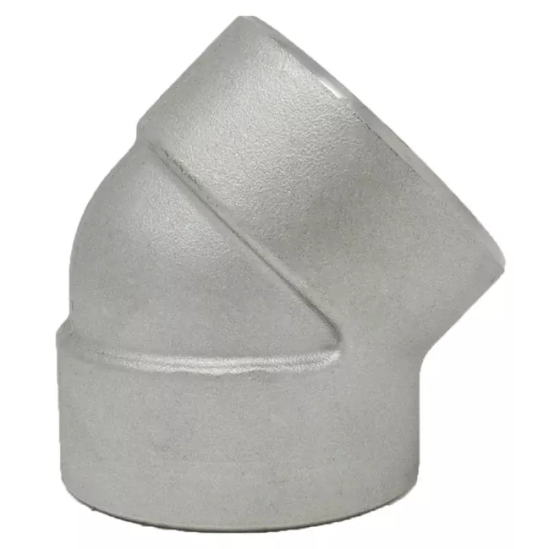 1 45 Elbow, Stainless Steel 3000# Threaded 316L A/SA182 Pipe Fitting
