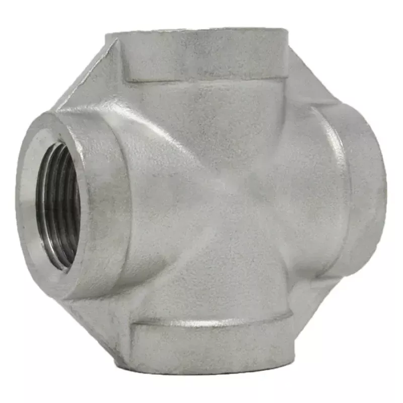 1 Cross 316 Stainless Steel 150# Threaded Cast Pipe Fitting