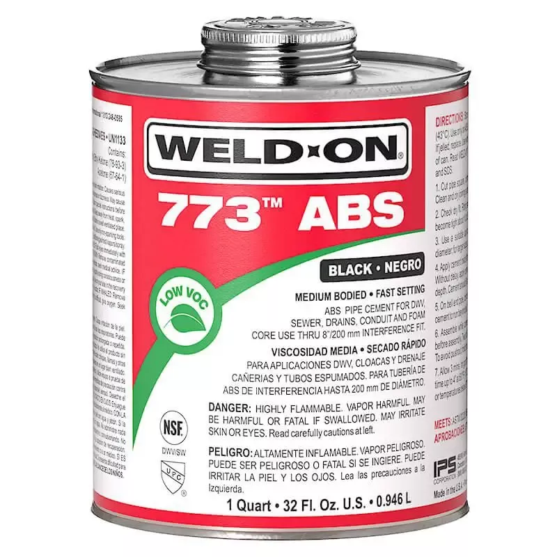 1 Pint ABS Pipe Cement with Applicator Cap by Weld-On.
