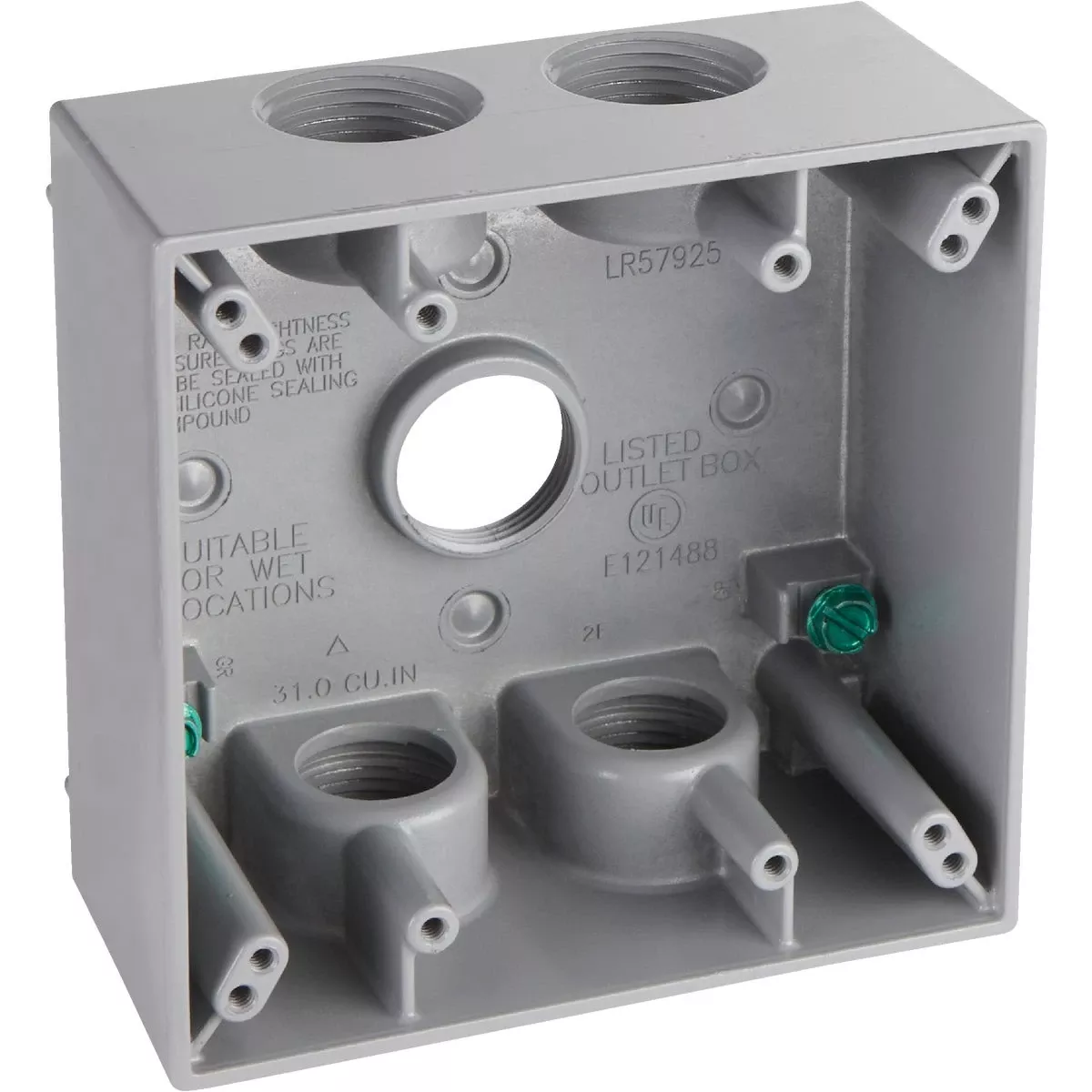 2G GRY 3/4" 5Out Box