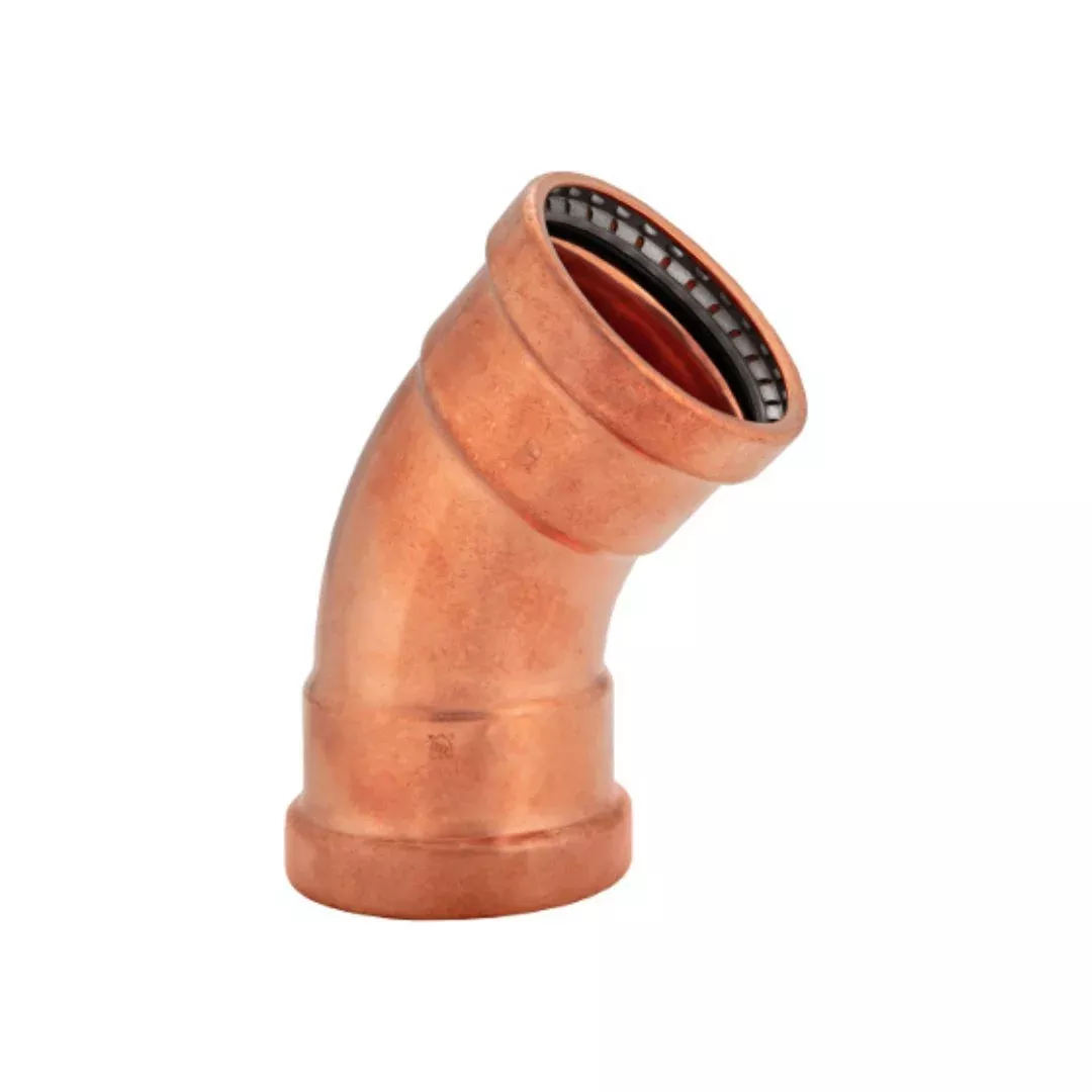 BMI 4 Inch Copper Press 45 Elbow