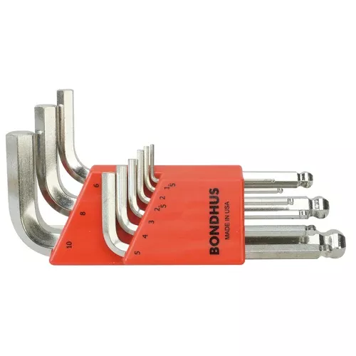 BONDHUS Ball Hex Key Set White