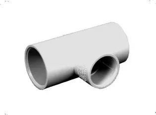 Charlotte Pipe 05239 1" FlowGuard Gold CPVC CTS Tee (Socket X Socket X Socket) (CTS 2400)