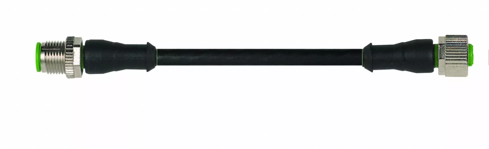 Cordset Straight M12 Black 22 AWG 4A