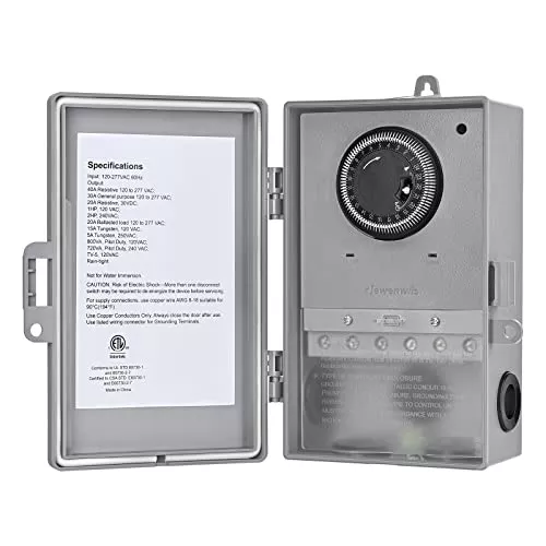 DEWENWILS Heavy Duty 2HP 24-Hour Programmable Pool Pump Timer