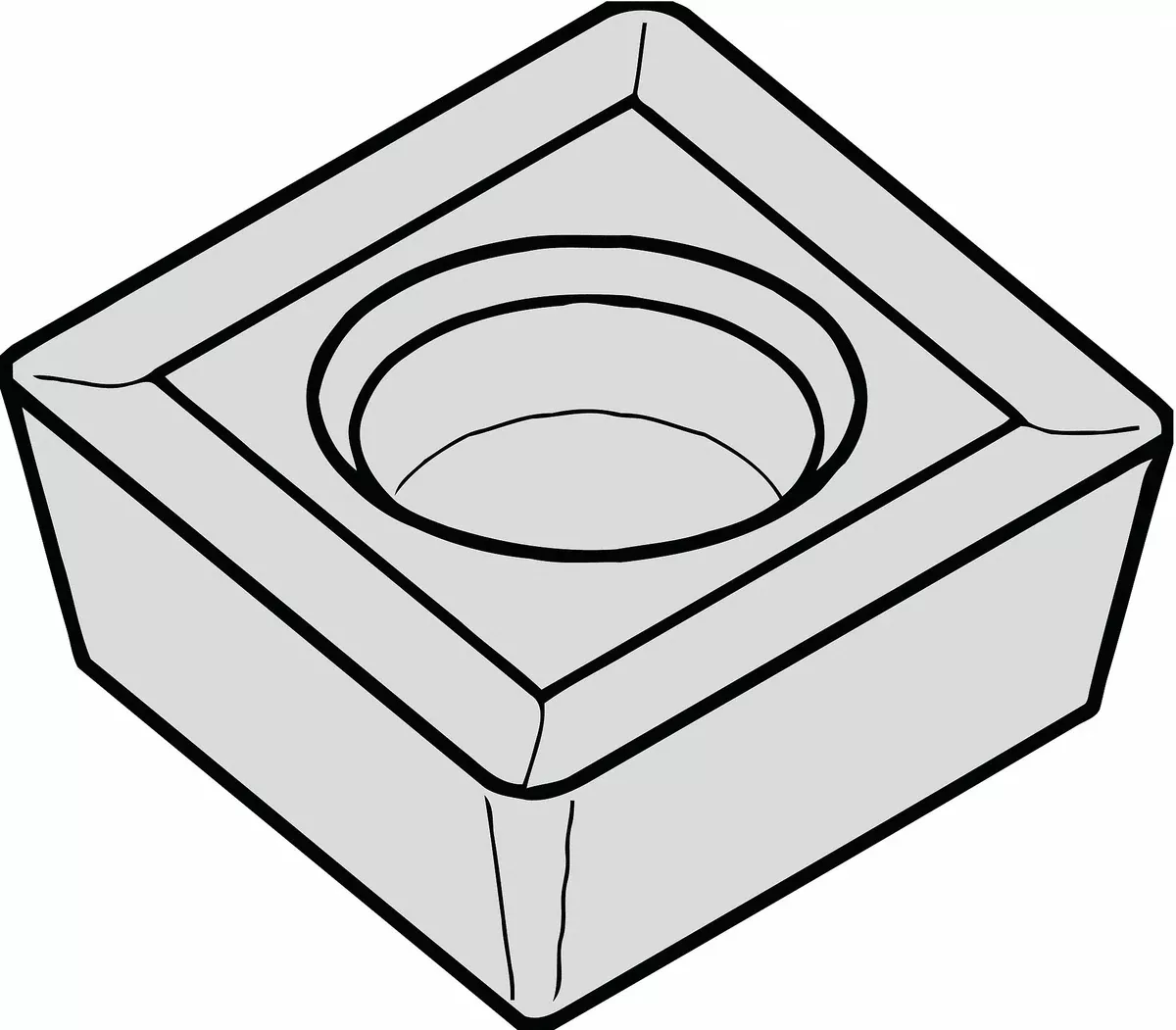 Diamond Milling Insert 6.45mm Carbide