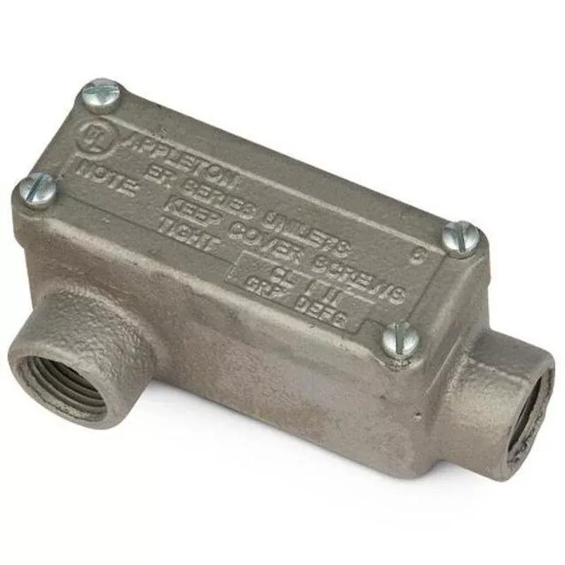Explosion-Proof Conduit Body, Type: LR, 3/4", Maleable Iron By Appleton ERLR75