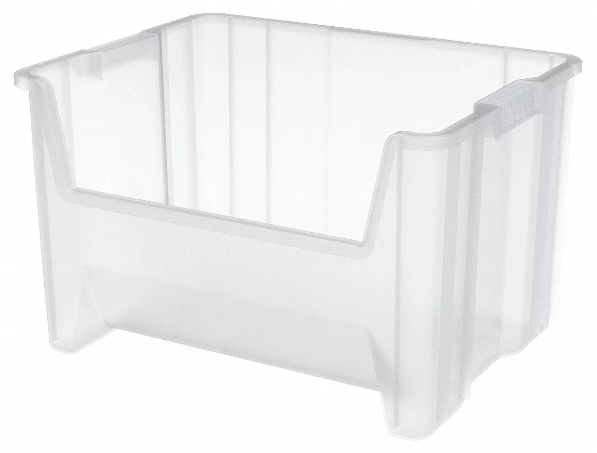 F8828 Stacking Bin Clear Plastic 12 7/16 in