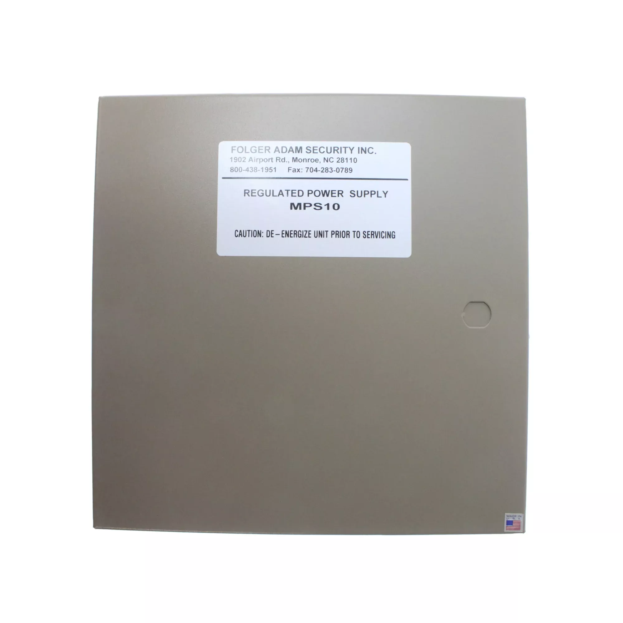 Folger Adam Security MPS10 Mps Regulated Power Supply, 115 Vac @ 600MA