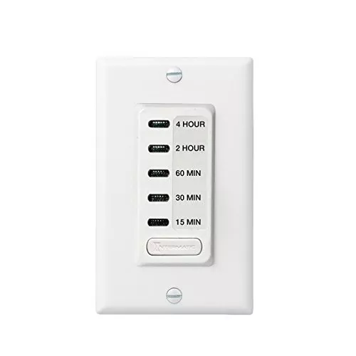 Intermatic 15/30/60 Minute 2/4 Hour In-Wall Countdown Timer, White