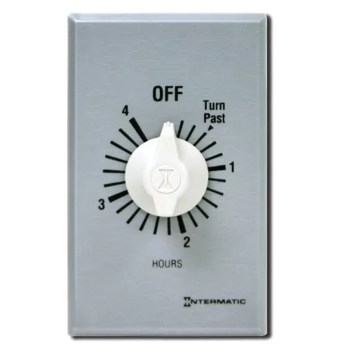 Intermatic FF4H 4-Hour Spring Loaded Wall Timer SPST - Enhance Energy Efficiency with Universal Compatibility