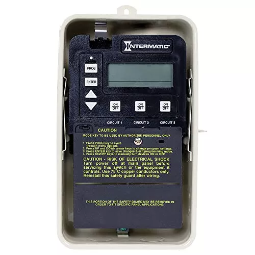 Intermatic PE153 24-Hour Electronic Pool and Spa Timer - Multi-Circuit, CountDownLatch, Override, Freeze Protection
