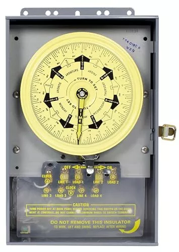Intermatic T7401B Mechanical Time Switch - Customizable 7-Day Programming