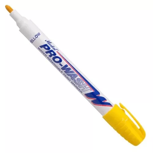 Marker: Yellow, Bullet Tip Style, Medium Tip Type, Water Removable, 30-60 Seconds Drying Time Order in Multiples of 48