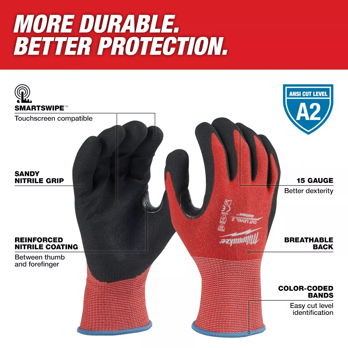 Milwaukee 48-22-8945B 12PK CUT 4 NITRILE GLOVES