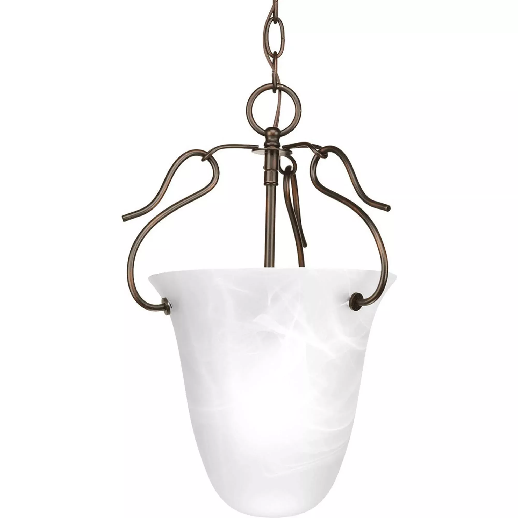 Progress Lighting P3788-44 One-light Foyer Light Fixture Alabaster Gla