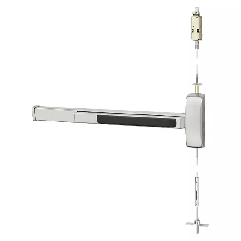 Sargent 12-WD8610G Fire Rated Concealed Vertical Rod Exit Device Exit Only, Multi-Function, For 1 3/4" Tk Wood Drs, 43-48" Dr Width, 84" to 96" Dr Ht