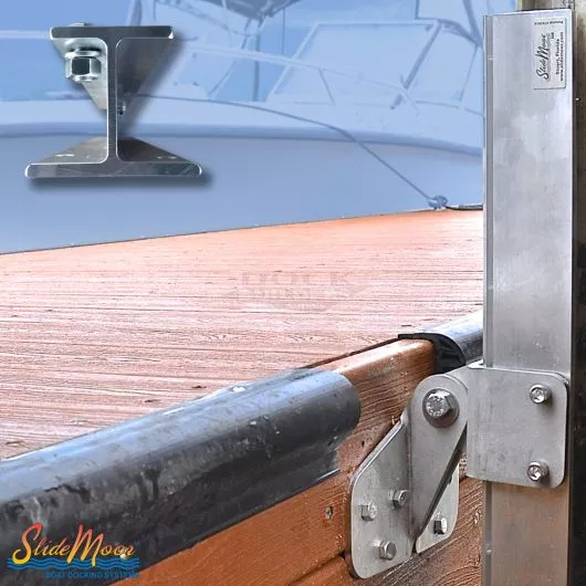 SlideMoor Floating Dock Bracket, 24" Slide, 14' I-Beam Track