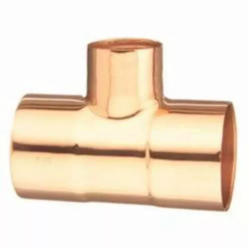Solder Reducing Tee, 1 x 1/2 x 1, C x C x C, Wrot Copper, Domestic
