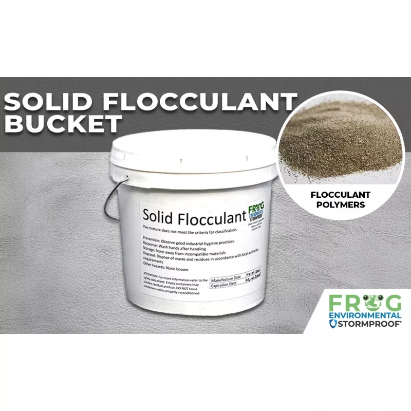 Solid Flocculant Bucket (2 Gallon) Powerful Pollutant Removal for Storm Water