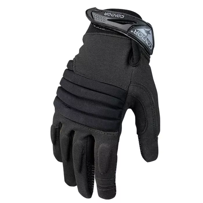 STRYKER PADDED KNUCKLE GLOVE (Black) Sz Large