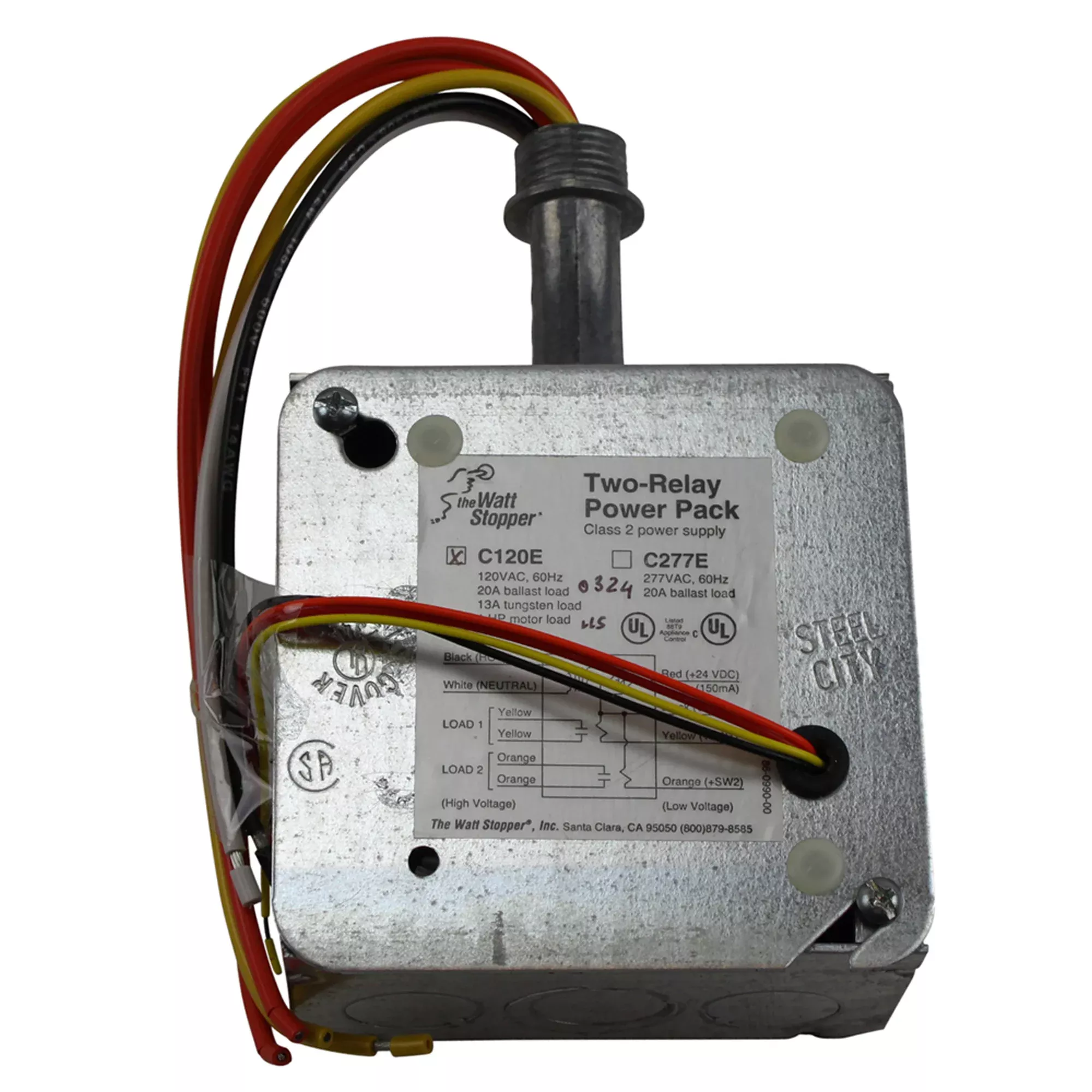 Watt Stopper C120E 120VAC Occupancy Sensor 2 Relay Power Supply Pack