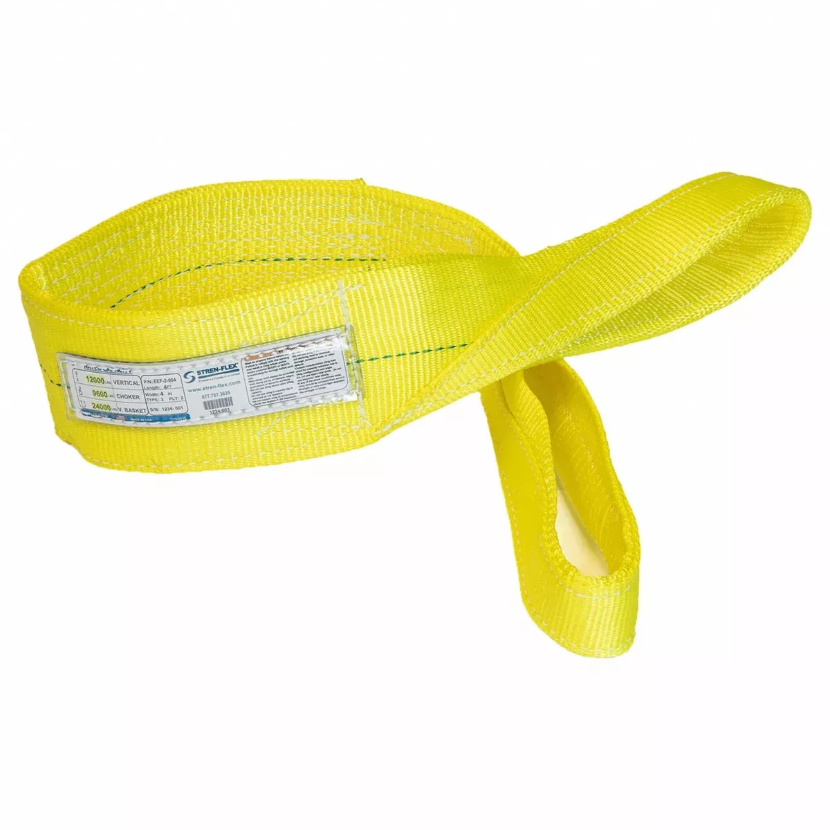 Web Sling Flat Eye 16 ft L 11500 lb Cap