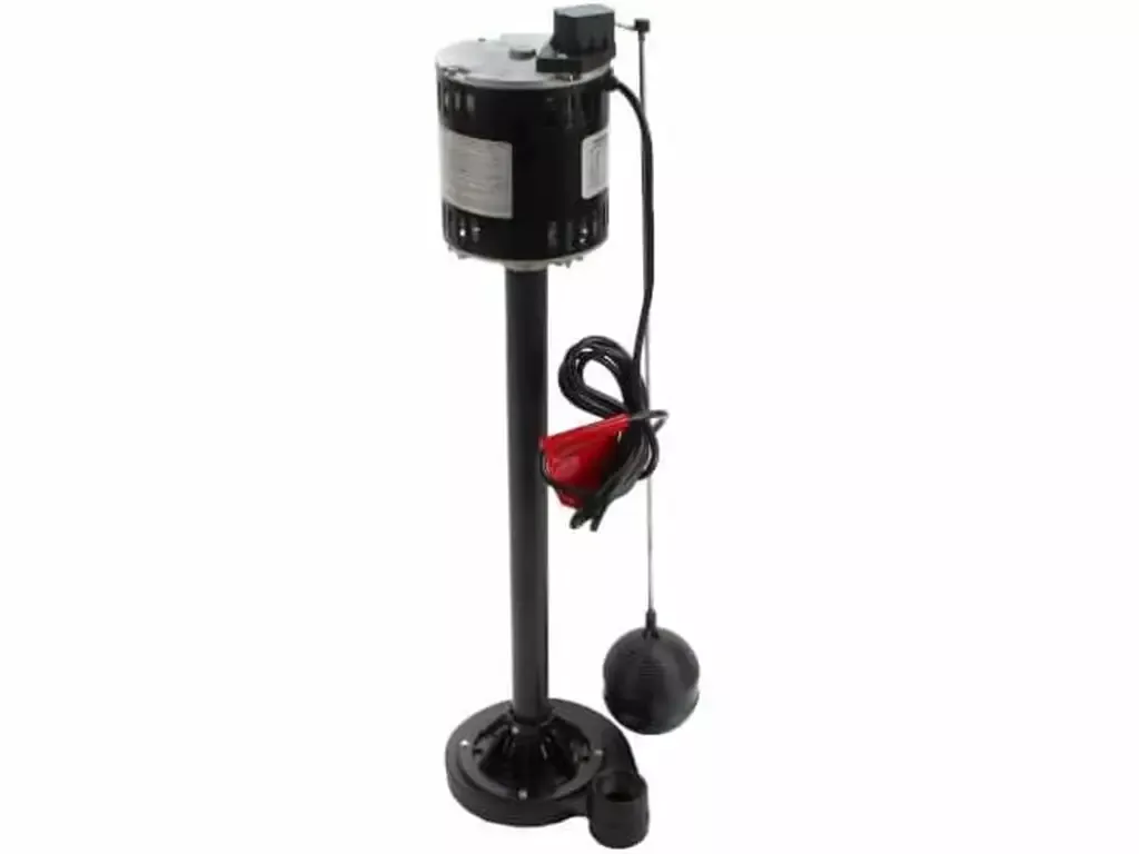 Zoeller Cast Iron Pedestal Sump Pump, Vertical Float Switch, 1/3 HP