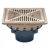 Zurn Z158 4" NH 10" Square NB Top Prom-Deck Drain With Heel-Proof Grate And Rotatable Frame